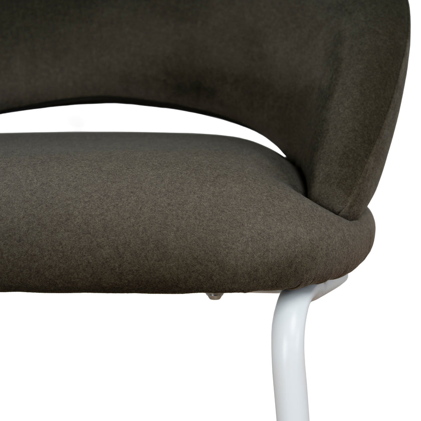 CBS12642-FH White Bar Stool - Dark Moss Green (Set of 2)