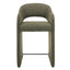 CBS12682-MR 65cm Fabric Bar Stool - Twill Green (Set of 2)