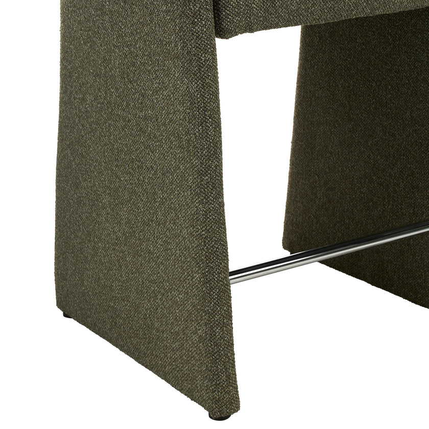 CBS12682-MR 65cm Fabric Bar Stool - Twill Green (Set of 2)