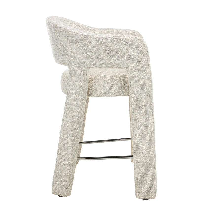 CBS12687-MR 66cm Fabric Bar Stool - Verona Ivory (Set of 2)