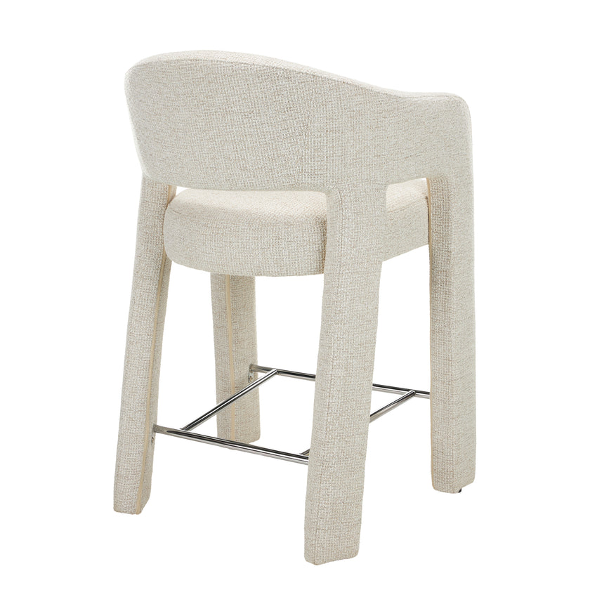 CBS12687-MR 66cm Fabric Bar Stool - Verona Ivory (Set of 2)