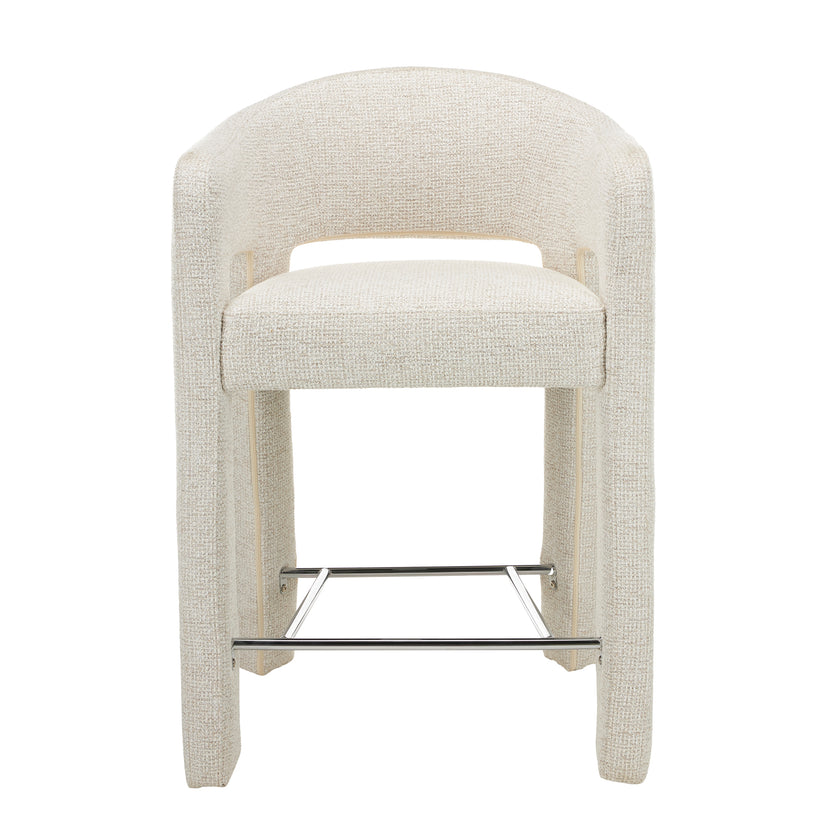 CBS12687-MR 66cm Fabric Bar Stool - Verona Ivory (Set of 2)