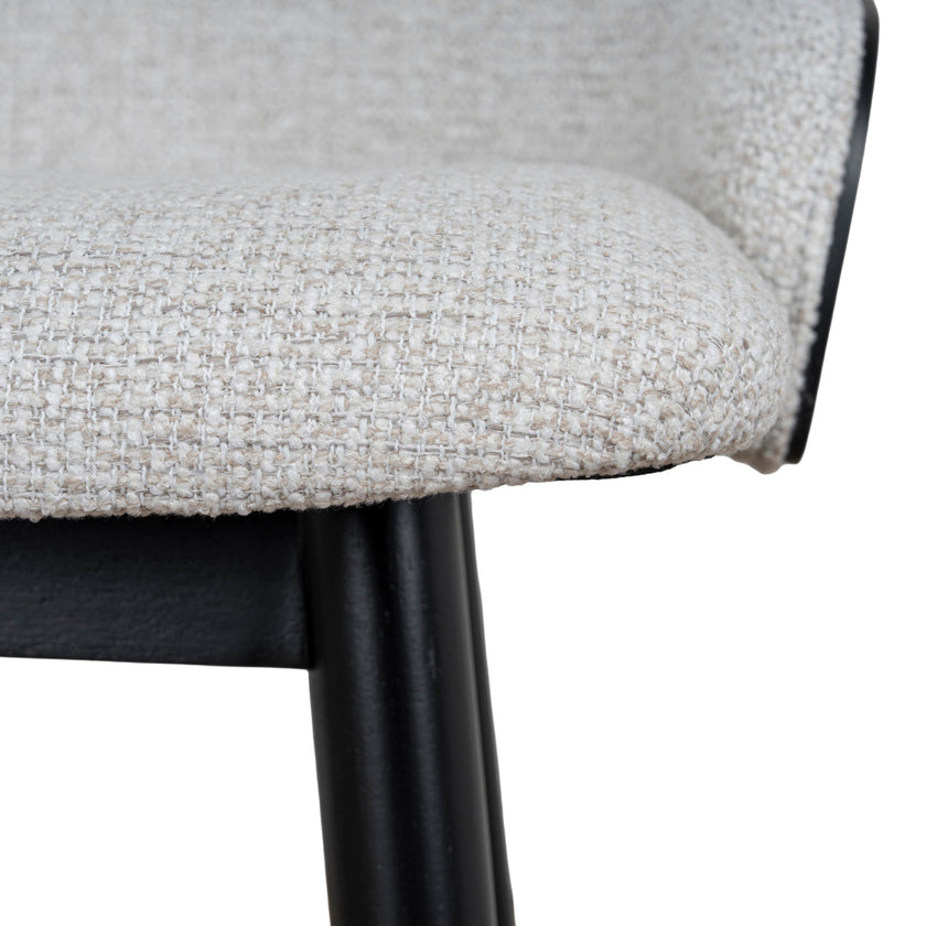 CBS12734-DR 65cm Black Bar Stool - Verona Ivory