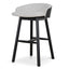 CBS12734-DR 65cm Black Bar Stool - Verona Ivory