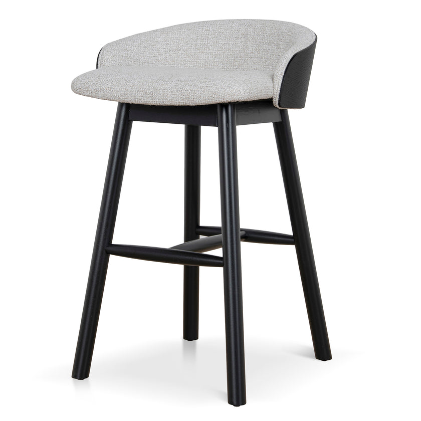 CBS12734-DR 65cm Black Bar Stool - Verona Ivory