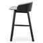 CBS12734-DR 65cm Black Bar Stool - Verona Ivory