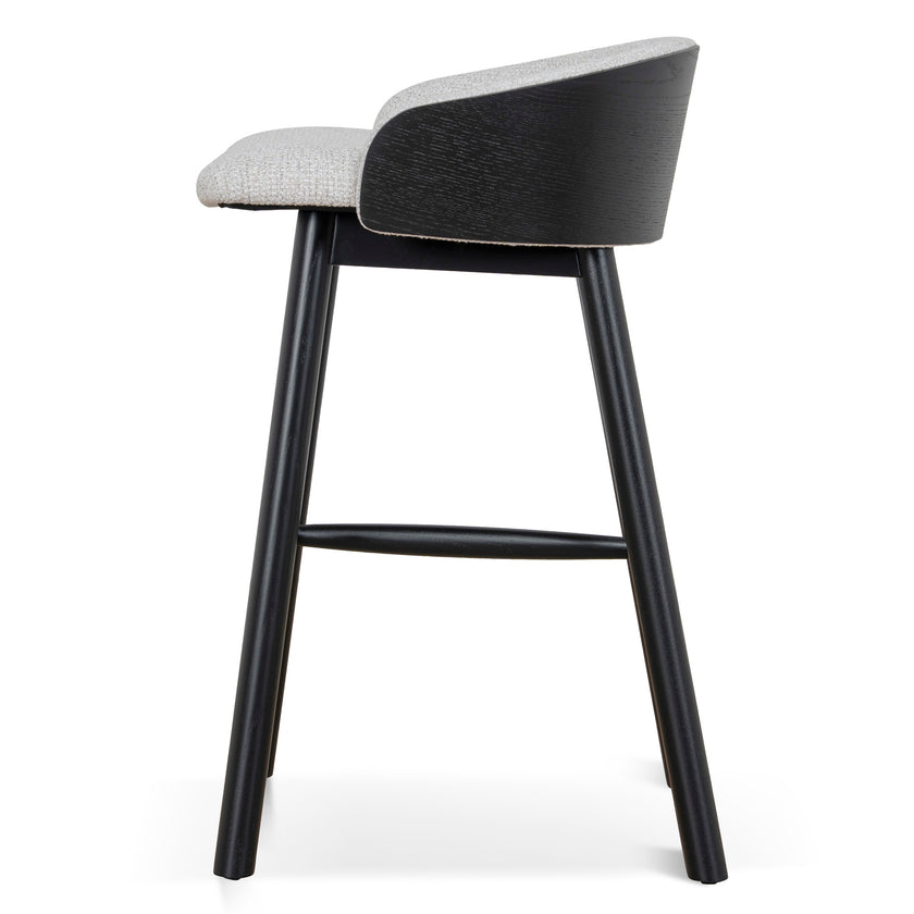 CBS12734-DR 65cm Black Bar Stool - Verona Ivory