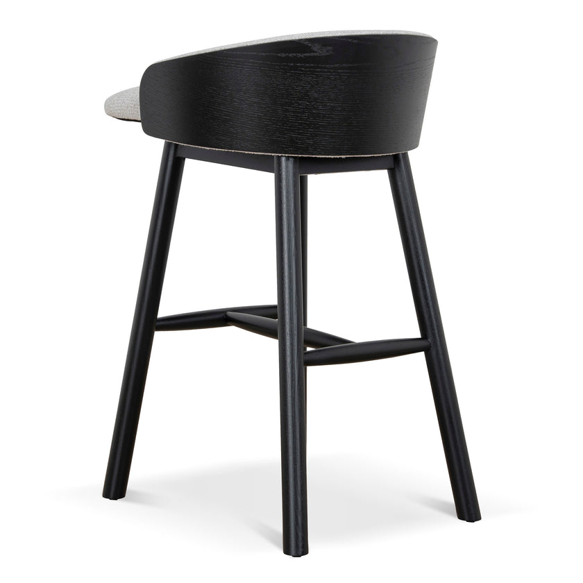 CBS12734-DR 65cm Black Bar Stool - Verona Ivory