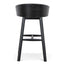 CBS12734-DR 65cm Black Bar Stool - Verona Ivory