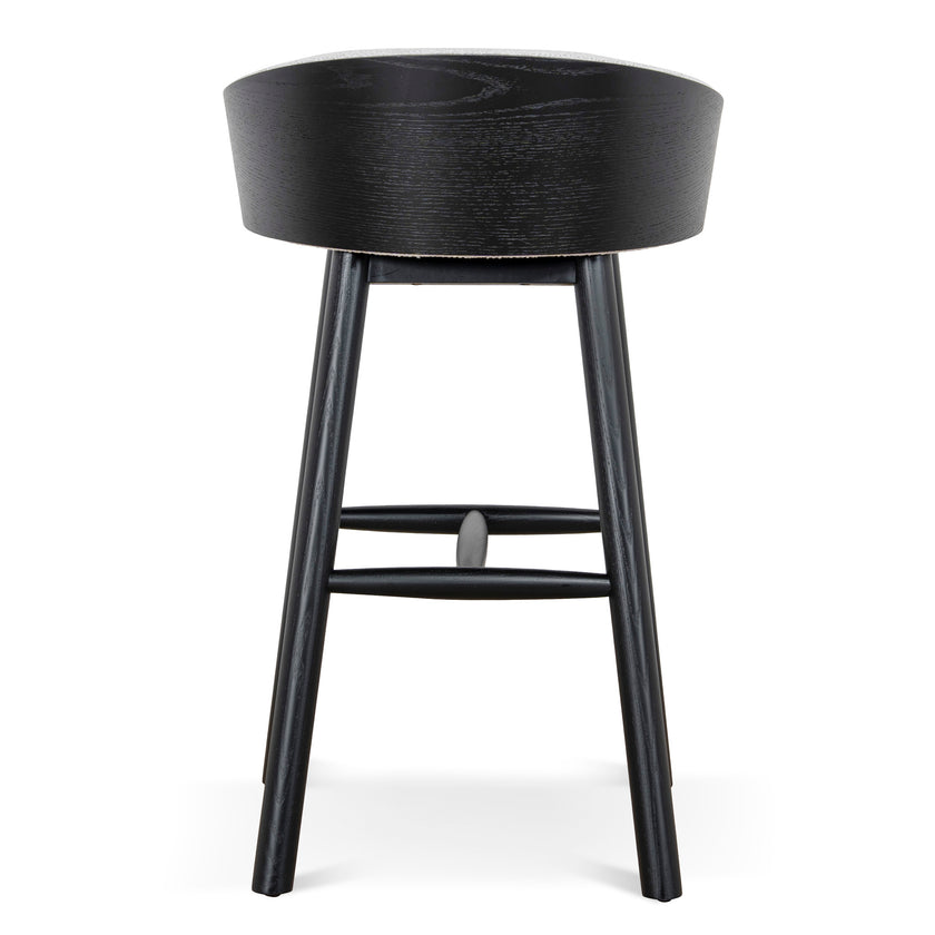 CBS12734-DR 65cm Black Bar Stool - Verona Ivory