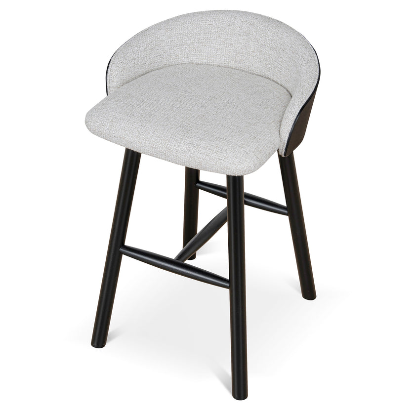 CBS12734-DR 65cm Black Bar Stool - Verona Ivory