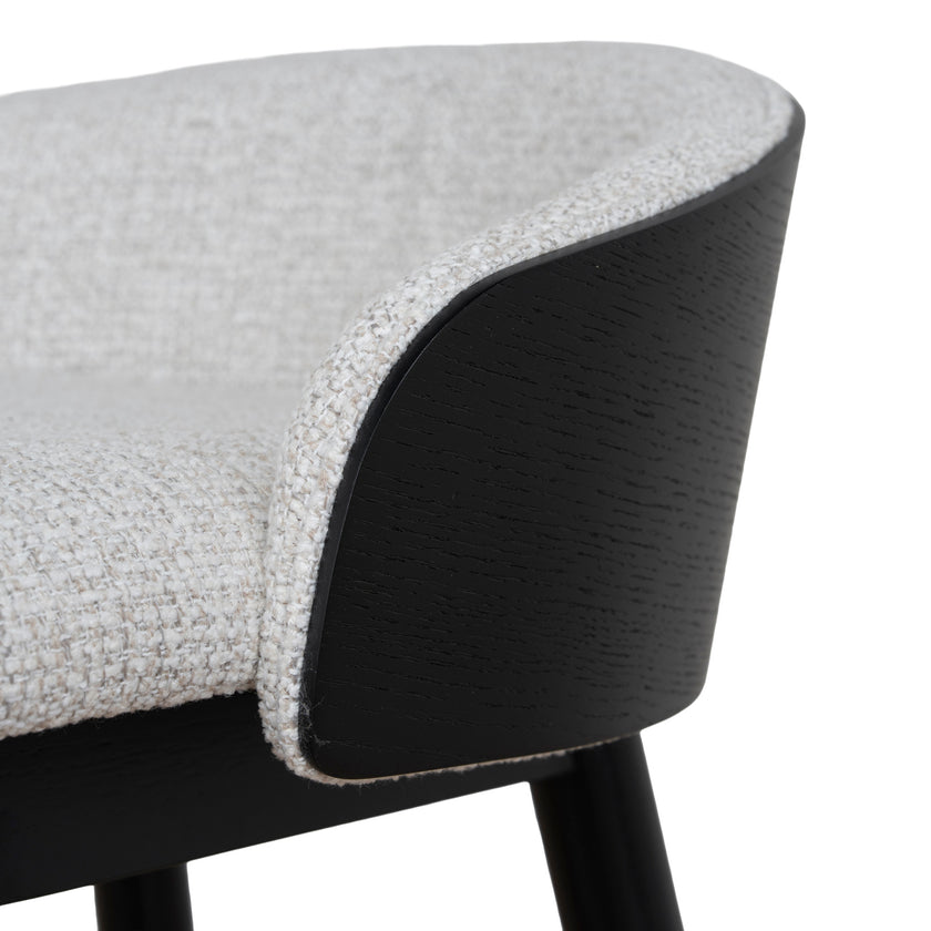 CBS12734-DR 65cm Black Bar Stool - Verona Ivory