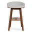 CBS12735-DR 65cm Walnut Bar Stool - Verona Ivory