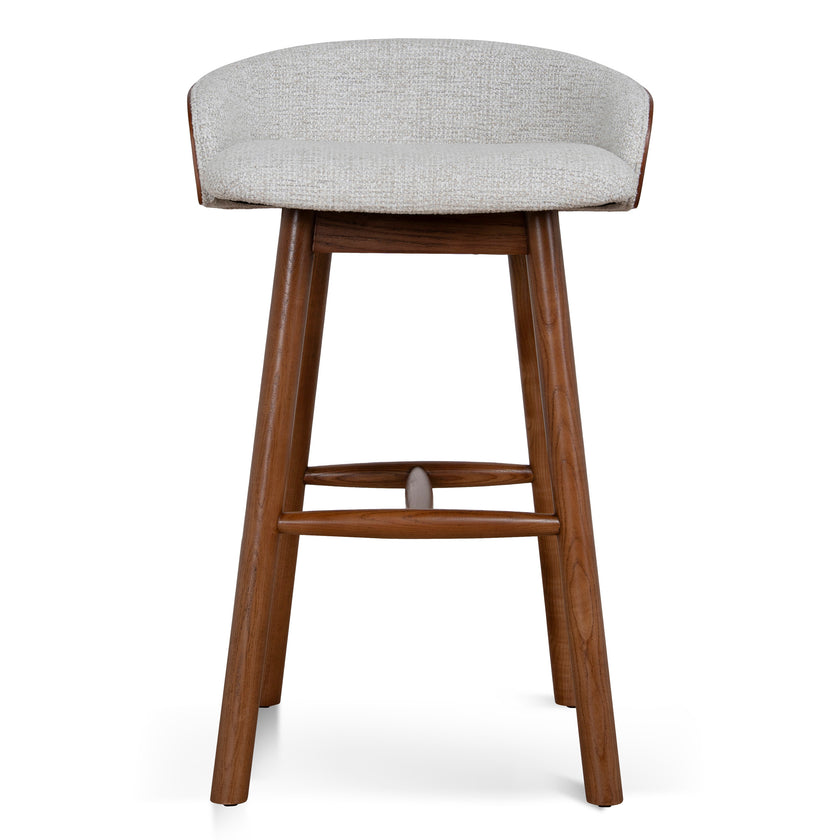 CBS12735-DR 65cm Walnut Bar Stool - Verona Ivory