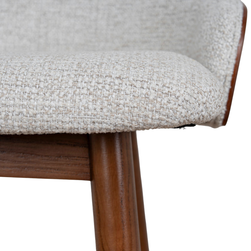 CBS12735-DR 65cm Walnut Bar Stool - Verona Ivory