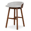 CBS12735-DR 65cm Walnut Bar Stool - Verona Ivory