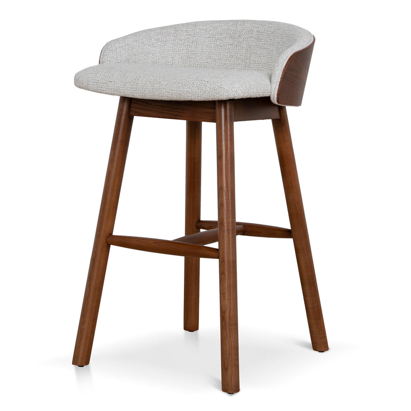 CBS12735-DR 65cm Walnut Bar Stool - Verona Ivory