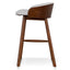 CBS12735-DR 65cm Walnut Bar Stool - Verona Ivory