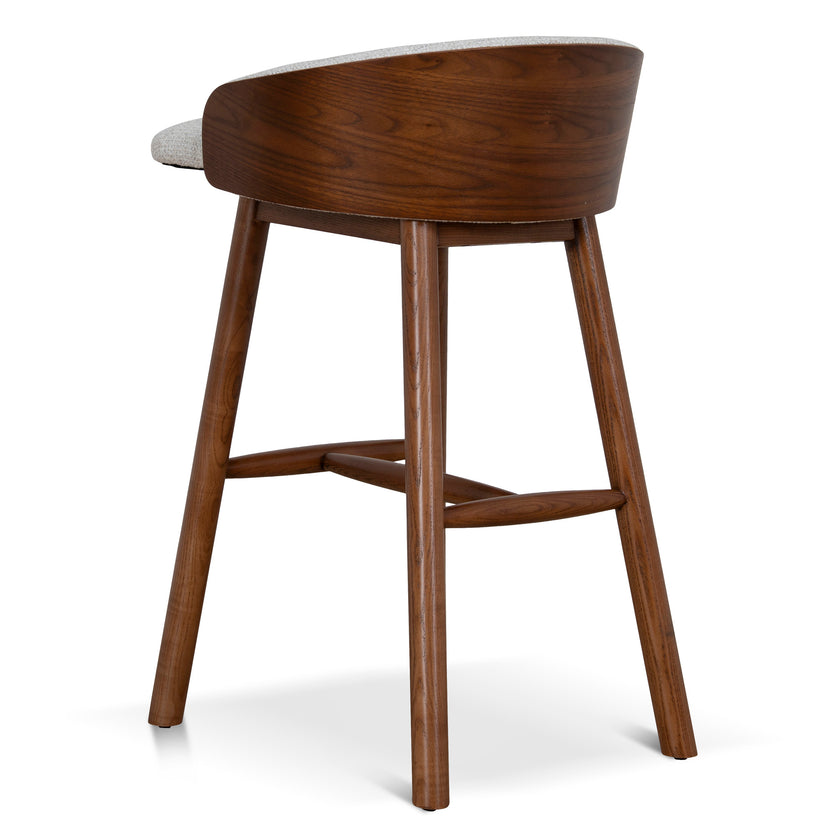 CBS12735-DR 65cm Walnut Bar Stool - Verona Ivory