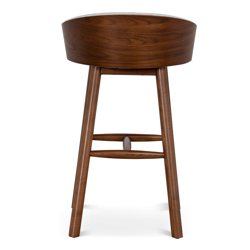 CBS12735-DR 65cm Walnut Bar Stool - Verona Ivory