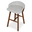 CBS12735-DR 65cm Walnut Bar Stool - Verona Ivory