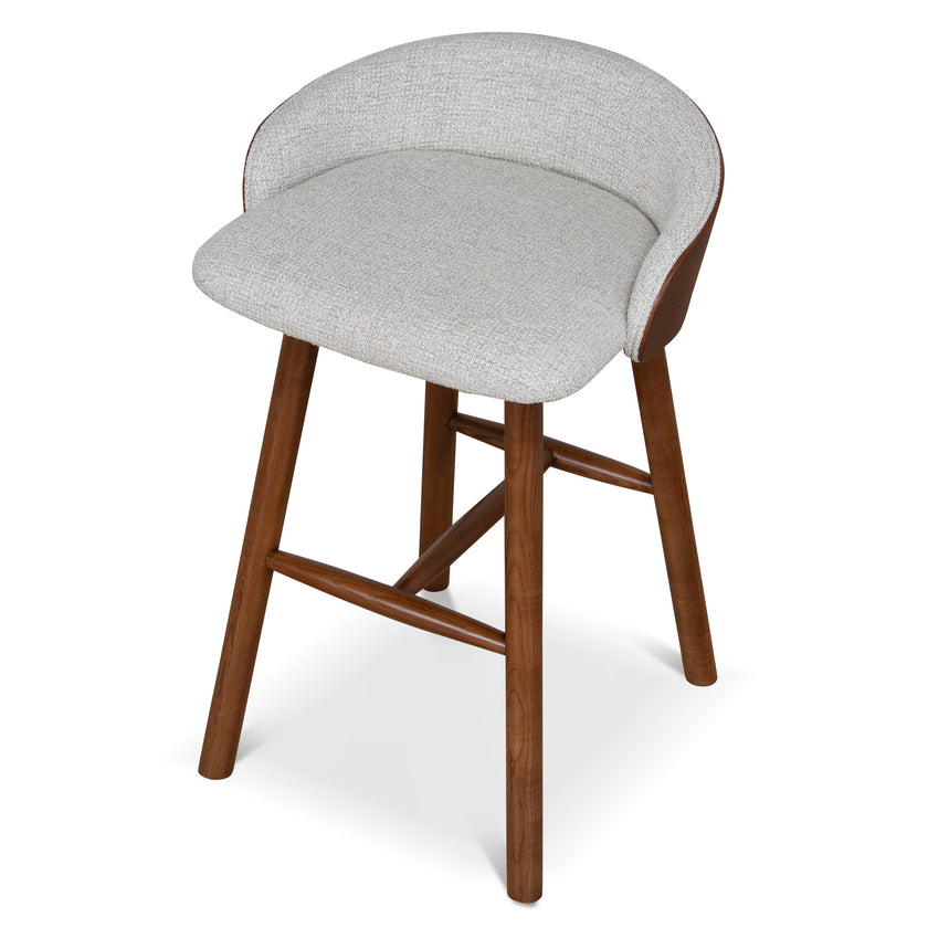 CBS12735-DR 65cm Walnut Bar Stool - Verona Ivory
