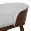 CBS12735-DR 65cm Walnut Bar Stool - Verona Ivory