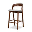 CBS12741-NX 65cm Walnut Bar Stool - Naxos Beige