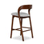CBS12741-NX 65cm Walnut Bar Stool - Naxos Beige