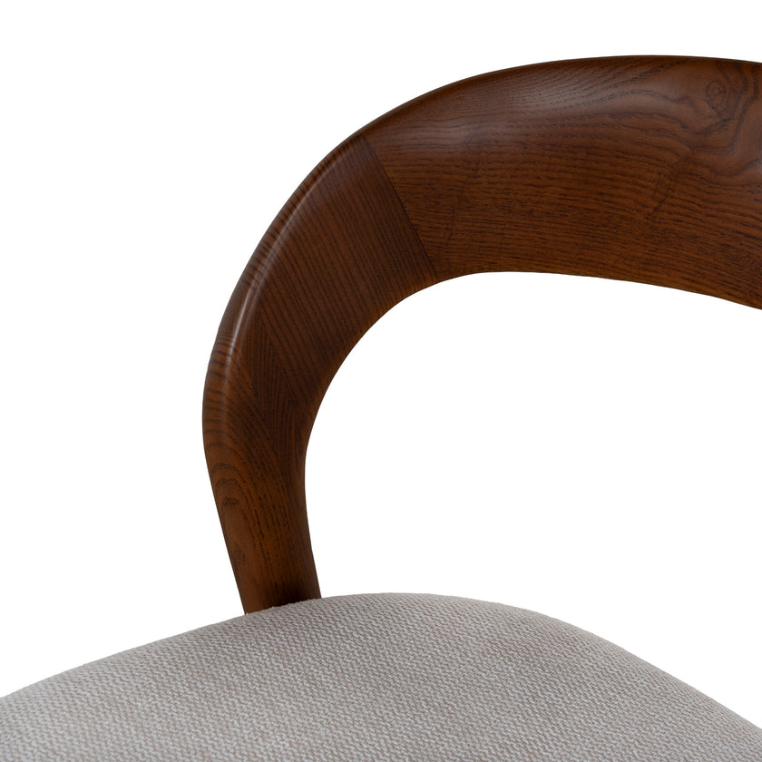 CBS12741-NX 65cm Walnut Bar Stool - Naxos Beige