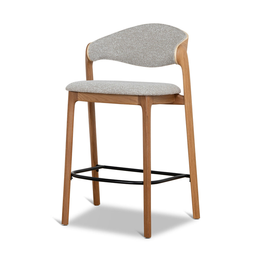 CBS12769-SD 65cm Natural Barstool - Drift Grey (Set of 2)
