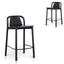 CBS12772-SD 65cm Barstool - Full Black (Set of 2)