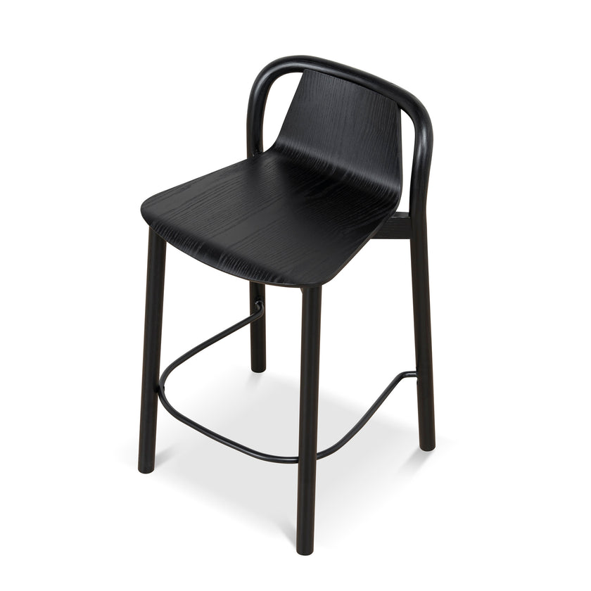 CBS12772-SD 65cm Barstool - Full Black (Set of 2)