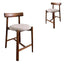 CBS12786-HN 65cm Distressed Walnut Barstool - California Taupe (Set of 2)