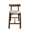 CBS12786-HN 65cm Distressed Walnut Barstool - California Taupe (Set of 2)