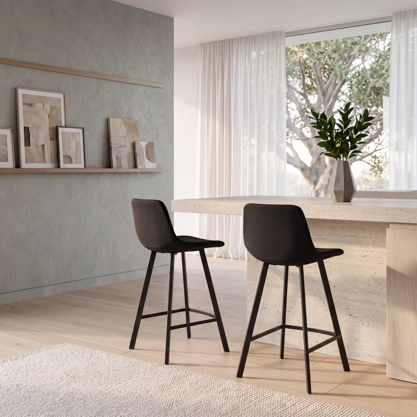 CBS2271-SE 65cm Bar Stool - Black (Set of 2)