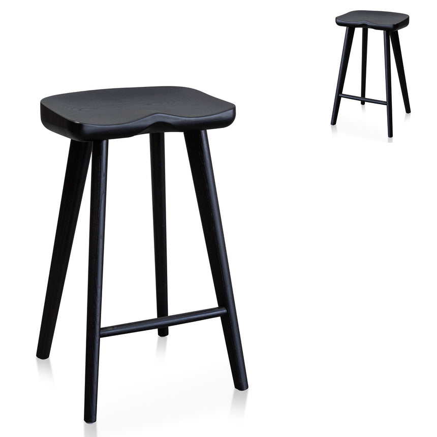 CBS2985-SU - Wooden Low Stool 45cm  - Black