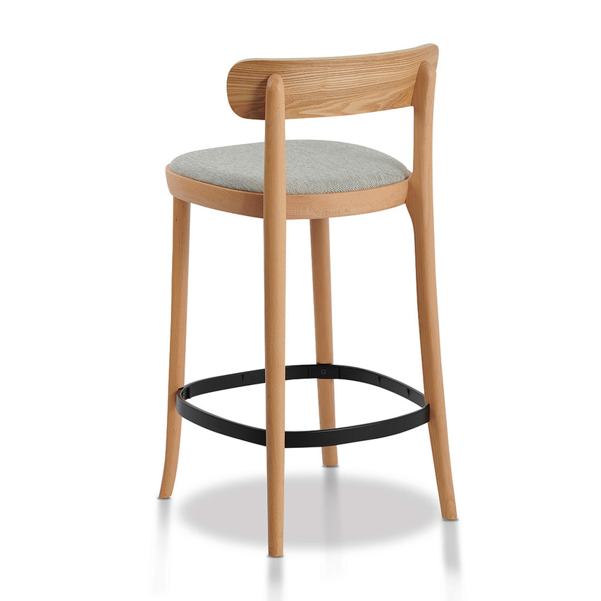 Ex Display - CBS6665-SD 65cm Bar Stool - Natural with Grey Seat
