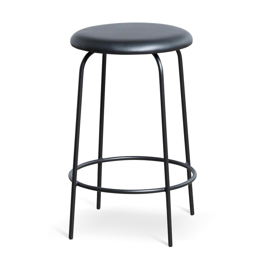 Ex Display - CBS6919-SD 65cm Fabric Bar Stool - Silver Grey and Black Legs