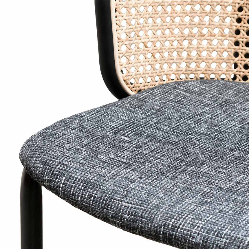 Ex Display - CBS6766-SD 75cm Fabric Bar Stool - Black Legs