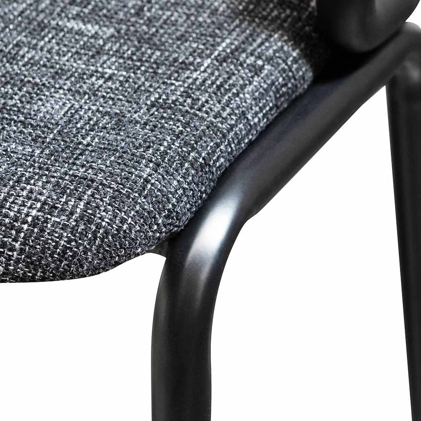 Ex Display - CBS6766-SD 75cm Fabric Bar Stool - Black Legs