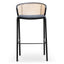 Ex Display - CBS6766-SD 75cm Fabric Bar Stool - Black Legs