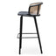 Ex Display - CBS6766-SD 75cm Fabric Bar Stool - Black Legs