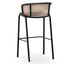 Ex Display - CBS6766-SD 75cm Fabric Bar Stool - Black Legs