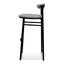 CBS6919-SD 65cm Fabric Bar Stool - Silver Grey and Black Legs (Set of 2)