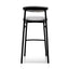 CBS6919-SD 65cm Fabric Bar Stool - Silver Grey and Black Legs (Set of 2)