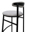 CBS6919-SD 65cm Fabric Bar Stool - Silver Grey and Black Legs (Set of 2)