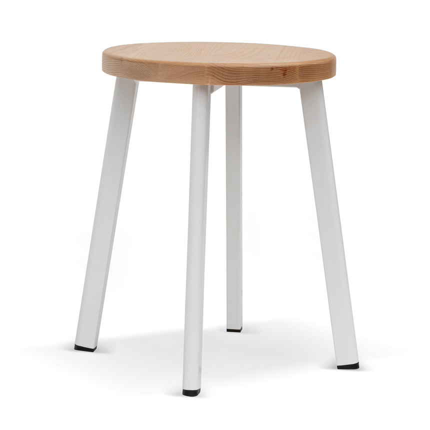 Wood stool white legs best sale