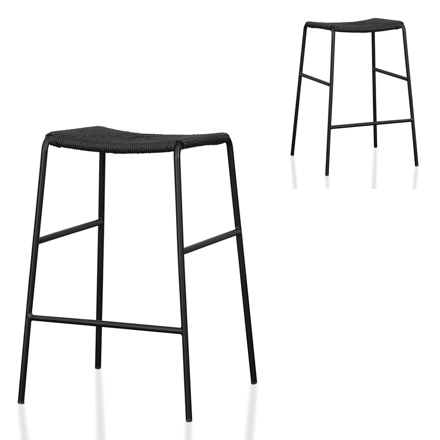 CBS8633-SE - 68cm Fabric Bar Stool - Spec Charcoal - (Set of 2)