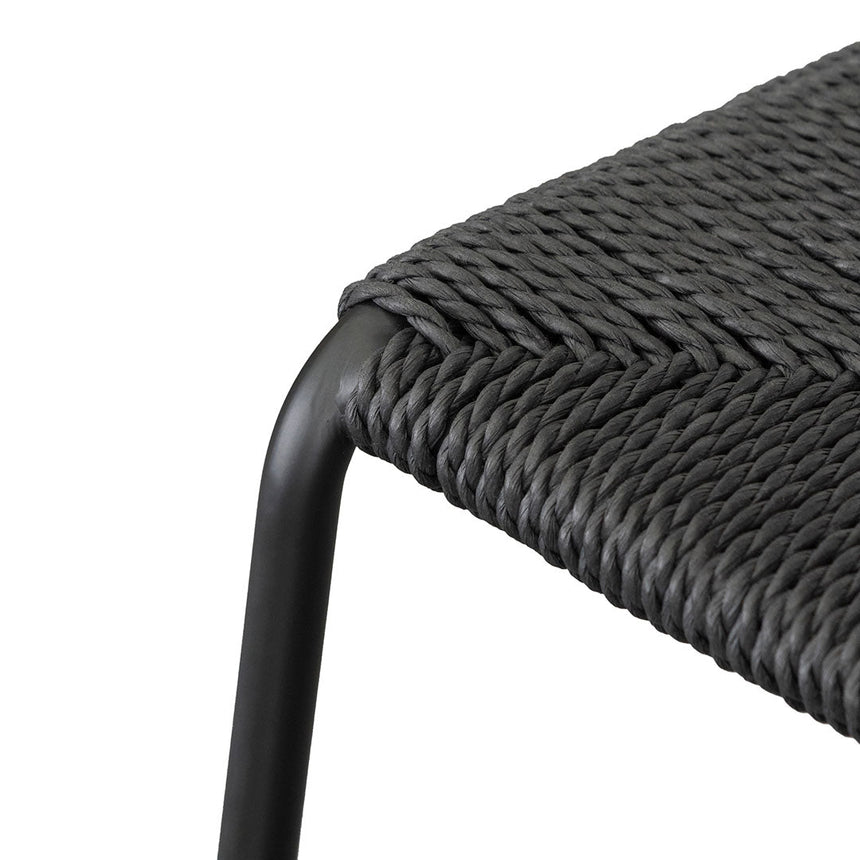 Ex Display - CBS6999-NH 65cm Rattan Barstool - Full Black